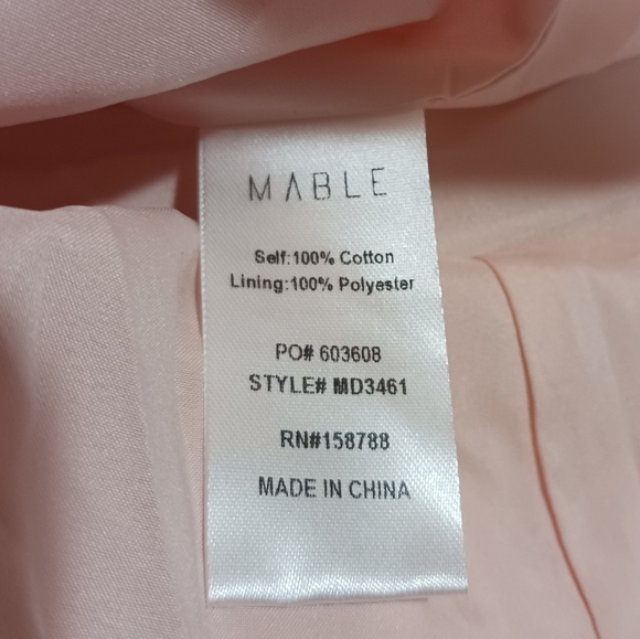 MABLE Brittany One Shoulder Tieree Maxi Dress Peach Anthropologie - Picture 8 of 10